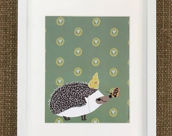 Animal Print Wall Art hedgehog wall art | etsy Animal Print Wall Art hedgehog wall art | etsy