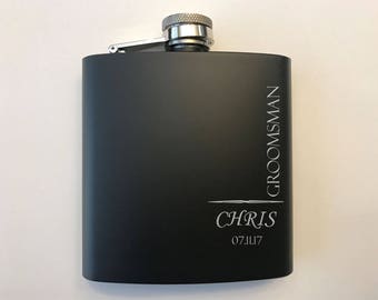 Personalized Groomsman Flask - Custom Groomsmen Flask - Groomsman Gift - Groomsmen Gift - Gift for Groomsmen - Groomsmen Gifts