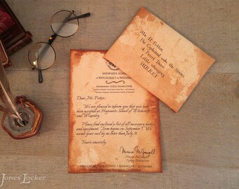 Personalized Hogwarts acceptance letter and envelope - Harry Potter - Letter & envelope