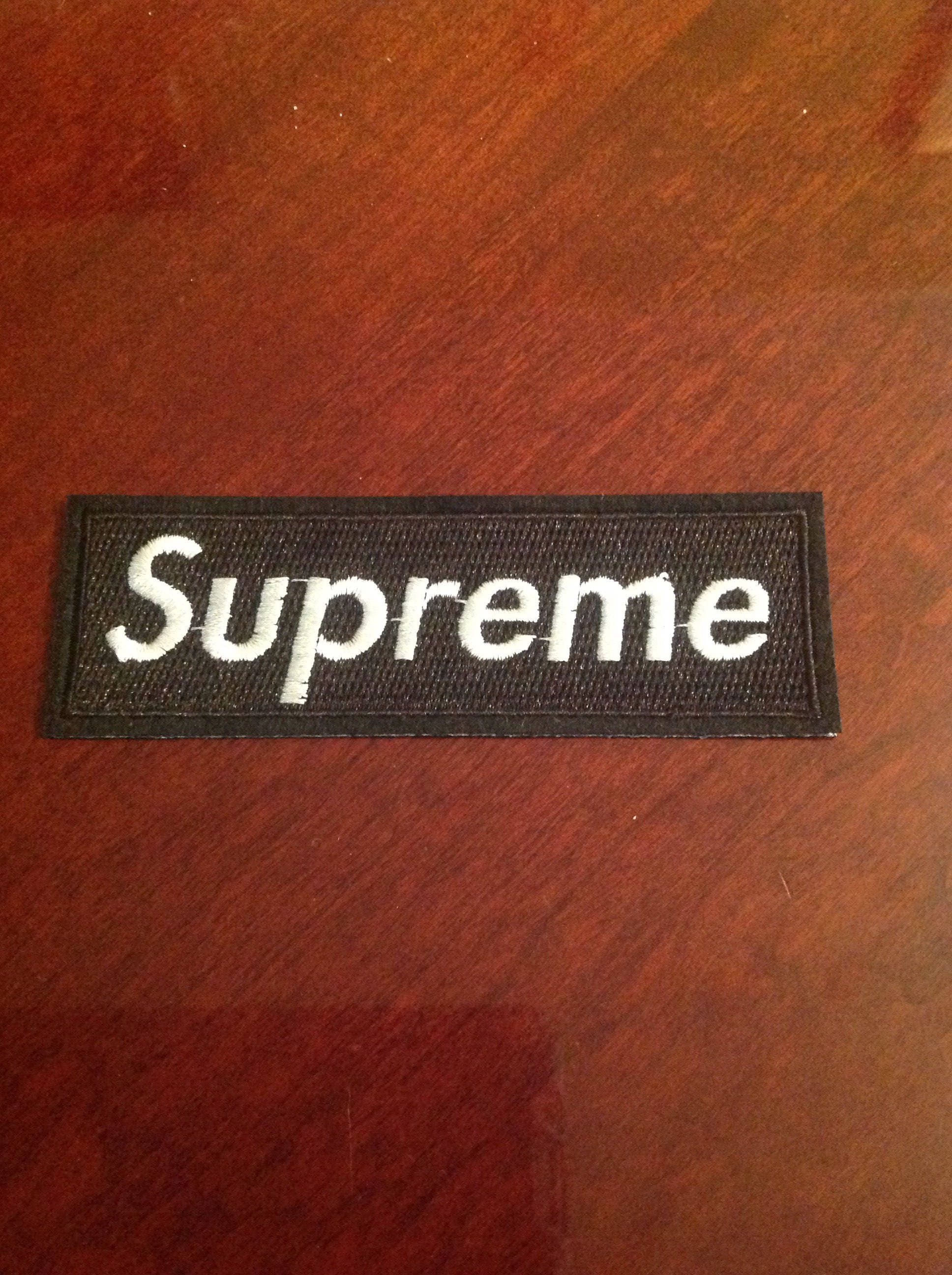 4.5 Supreme iron on embroidered black patch free usa