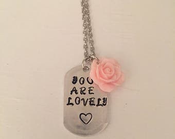 You Are Lovely' Rose Twenty One Pilots Necklace FREE SHIPPING