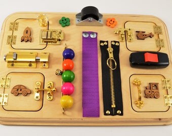 Travel busy board, Sensory for baby, Toy for travel, Pretend play, Montessori for girls, Toy for boy, Gift 1st, Baby gifts, CIJ
