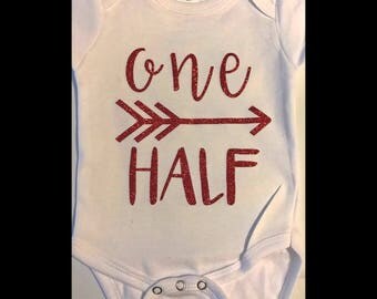 One Half Birthday Onesie