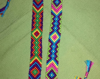 Friendship bracelet,Braided zigzag bracelet,Handwoven bracelet,Knotted bracelet, String bracelet, Summer bracelet, Bracelet bresilien,Boho