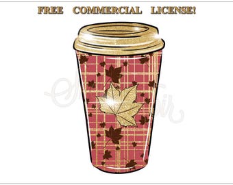 SKETCH NOIR CLIPART-coffee clipart,fall clipart,fall fashion clipart,fall stickers,autumn clipart,autumn leaves clipart,printable stickers