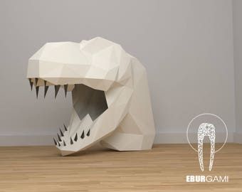 Dinosaur Mask - T-Rex Mask - Paper Mask - DIY Mask - Dinosaur Costume