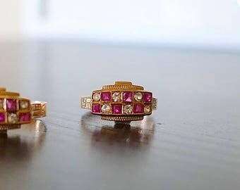 Antique Victorian Diamond and Ruby Rings