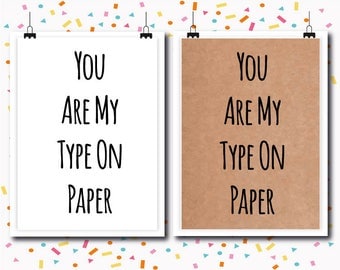 Paper / Funny Birthday Card / Funny Love Card / Funny Anniversary Card / Funny Card / Humour / Rude Cards / Greetings card / RawCards