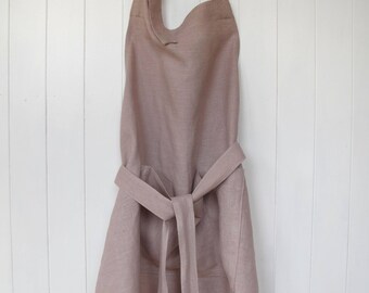 100% natural linen apron