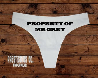 Property Of "Custom Name" Underwear With Lacy Back - Custom Thong - Custom Underwear - Personalized wedding gift - custom birthday gift