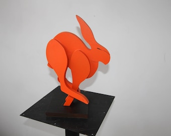 Hare wooden stealth souvenir for a walk in the forest