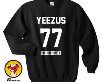 Yeezus 77 shirts KANYE WEST tshirt hipster street unisex women&men Crewneck Sweatshirt Unisex More Colors XS - 2XL