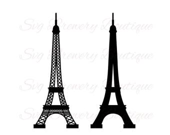 Eiffel tower, paris, svg, png, dxf for cricut, silhouette studio, cut file, cutting machines, vinyl decal, stencil template, t shirt design