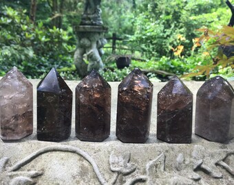 Smoky Quartz generators towers points - Brazil