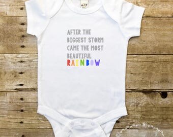 Rainbow Baby Onesie, After the Storm Custom Onesie, Miracle Baby, Rainbow Baby Gift, Custom Onesie, Baby Shower Gift, Rainbow Baby, Onesie
