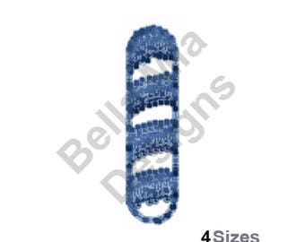 Candy Cane Number I - Machine Embroidery Design