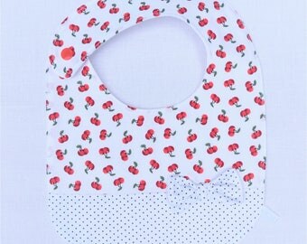 bavoir bébé 0/24 mois "cerises/pois"
