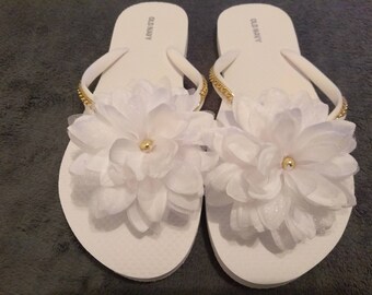 White & Gold Blooming Flower