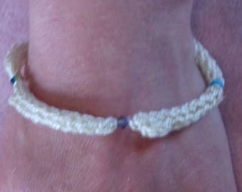 Handmade swarovski knitted bracelet
