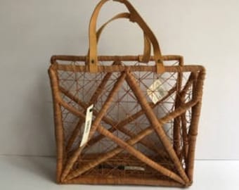 Straw Purse - Donna Karan - Wicker Purse - Vintage