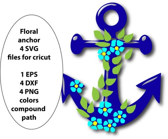 Download Floral anchor svg / anchor with flowers clipart navy anchor