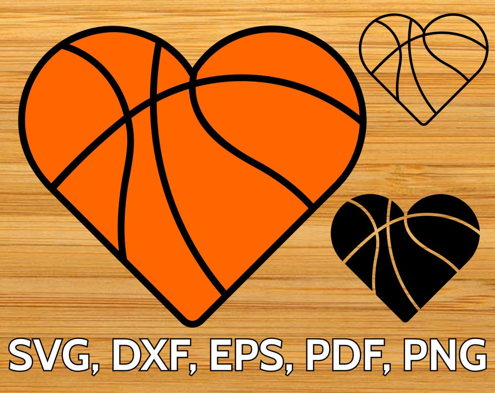 Download Basketball Heart SVG Cut File for Cricut & Silhouette Heart