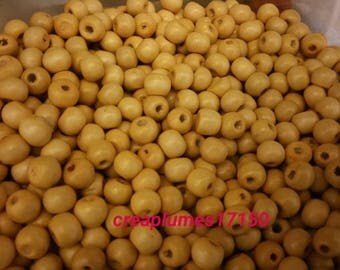 Set of 50 beads round 8mm beige