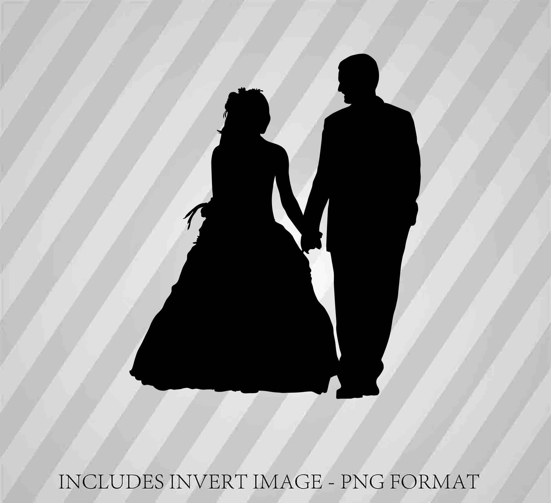 Download married couple Silhouette - Svg Dxf Eps Silhouette Rld ...