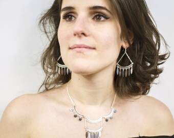 Silver Esmeralda necklace - Gypsy-inspired