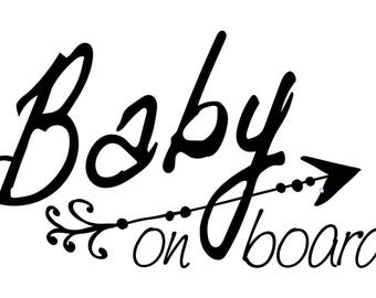 Baby on board svg | Etsy