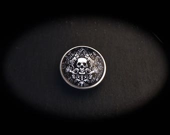 Baroque skull cameo pressure fancy 18mm for jewelry-