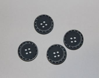 supplies fired earth blue round button sewing notions