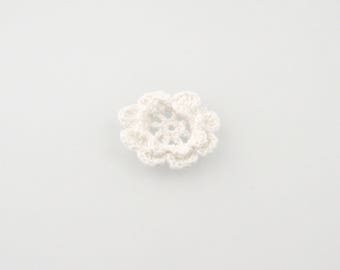 White crochet flower