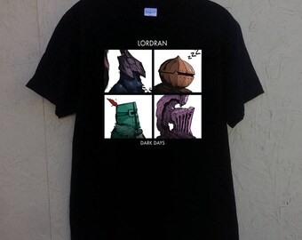 Dark Souls lordran shirt Gorillaz t-shirt tee shirt unisex / mens / womens / black birthday present Christmas gift cotton