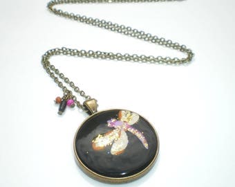 Flying Dragonfly Locket necklace and charms