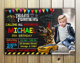 Transformer Invitation, Transformer Birthday, Transformer Birthday Invitation, Transformer, Transformer Party, Transformer Printable
