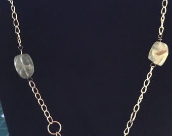 Teal and silver necklace