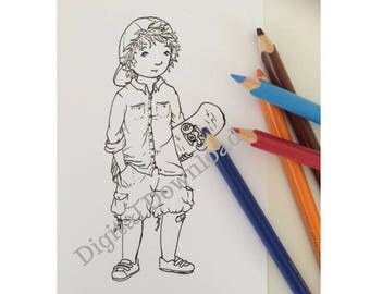 This Much Love - digital - Colour-in - hand drawn illustration