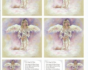 paper cut card 3D Ange hope