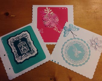 Set of 3 large handmade - for any occasion