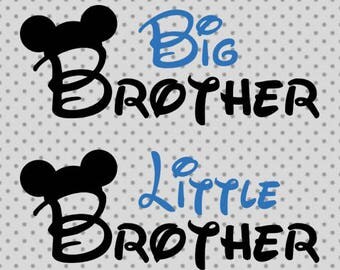 Little brother svg, Big brother svg, Disney svg, brother svg, disney cricut, brothers svg, disney mickey svg, mickey svg, big little brother