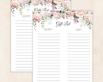 baby shower gift tracker