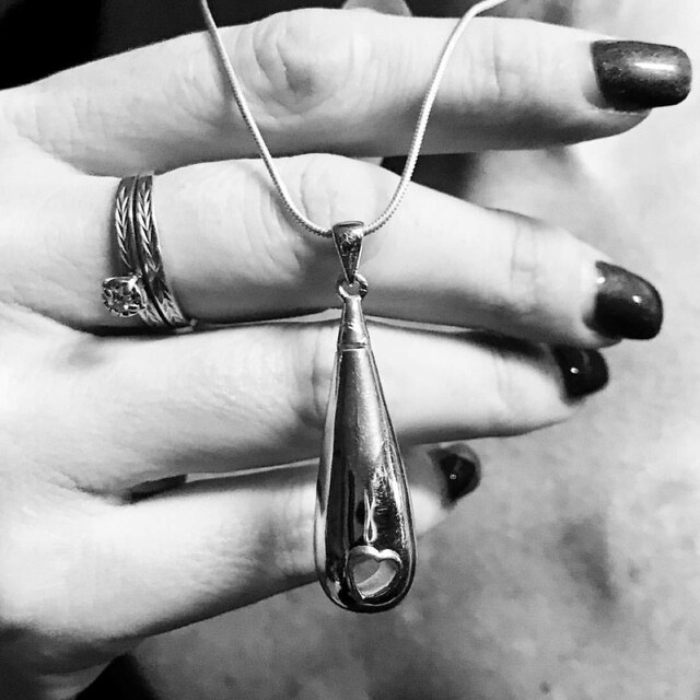 Ash Container Necklace Cremation Necklace Sterling Silver