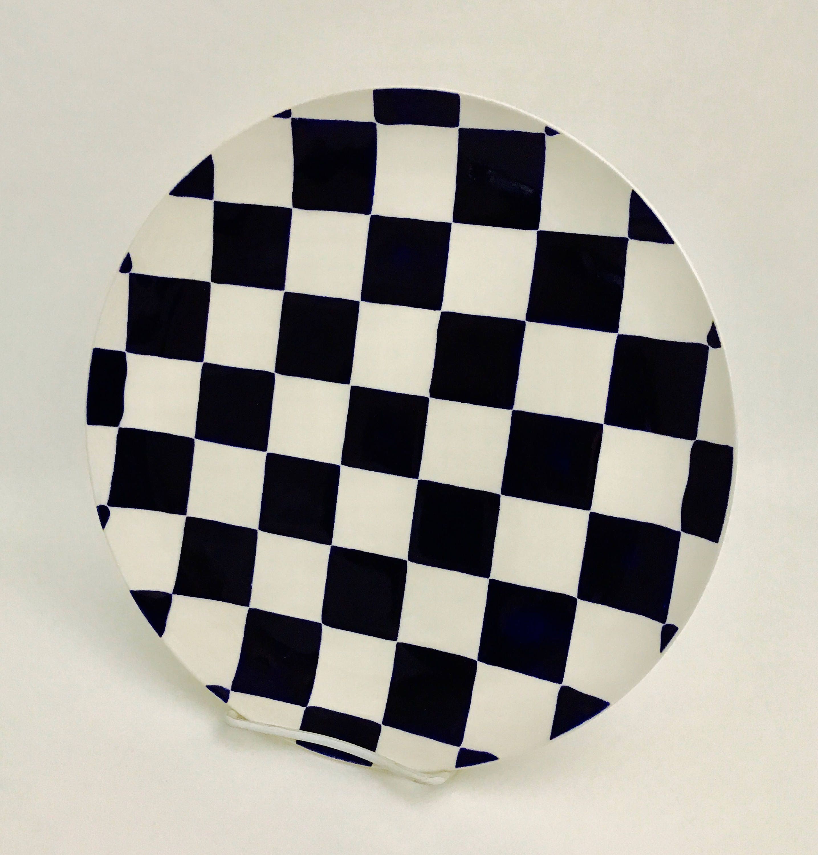 Plate.Checkerboard Dinner