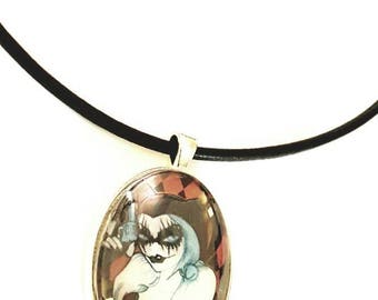 Harley Quinn HQ puddin Necklace Choker Torture Couture Gothic goth DC Villains villain Clown jester CallowLily joker quinzel harleen