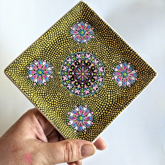 Trinket dish hand painted trinket dish
