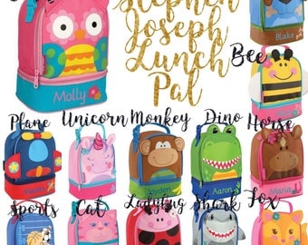 Toddler lunch box / stephen joseph lunch box / personalized lunchbox / preschool lunch box /kids lunch box / LUNCH PALS