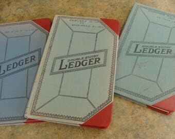 ONSALE One 1950s Antique Medical Ledger Book 60 years old