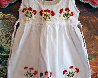 Child Mexican Dress White Mexican dress Girl Mexican dress