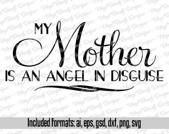 Download Angel mom svg | Etsy
